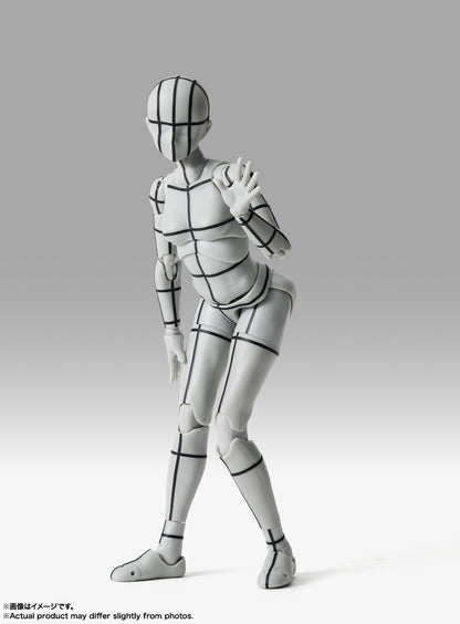 S.H.Figuarts ボディちゃん -杉森建- Edition-ワイヤーフレーム-(Gray Color Ver.)