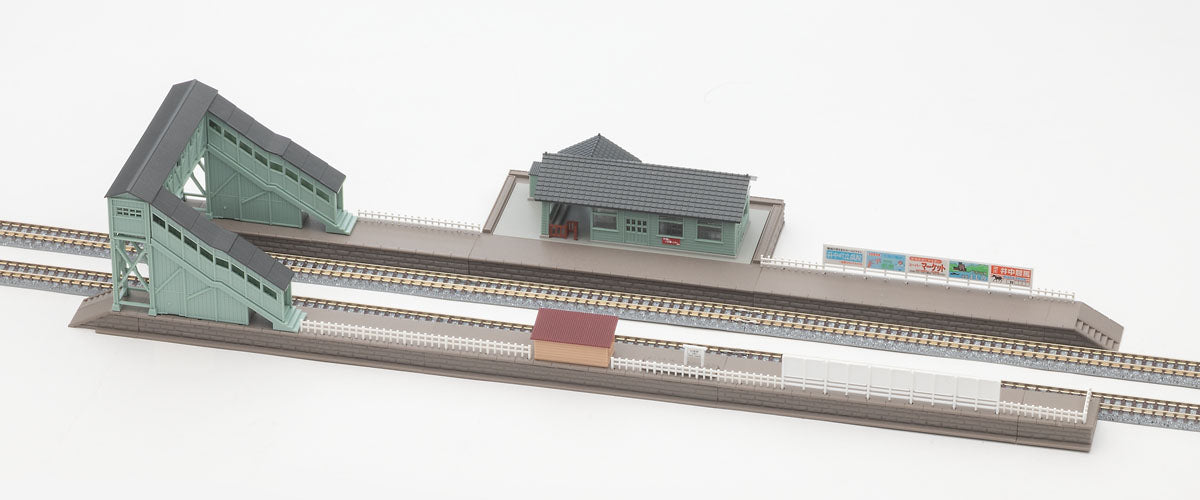 木造駅舎セット（淡緑）