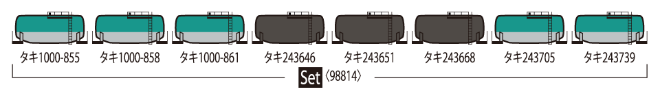 タキ１０００･４３０００形貨車（日本石油輸送）セット（８両）